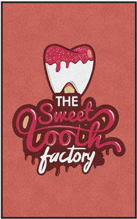 5' x 8' ( 58" x 95") Digiprint HD THE SWEET TOOTH Indoor Logo Mat