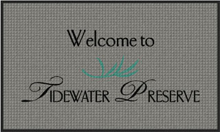3' x 5' (35" x 58") Waterhog Impressions HD TIDEWATER PRESERVE  Indoor/Outdoor Logo Mat