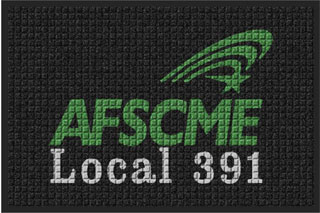 2 'x 3' (24" x 35") Waterhog Inlay AFSCME  Indoor/Outdoor Logo Mat