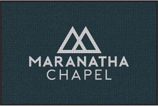 4' x 6' (45" x 69") Waterhog Inlay MARANATHA CHAPEL Indoor /Outdoor Logo Mat