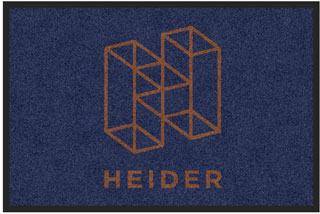 2' x 3' (24" x 35") Digiprint HD HEIDER Indoor Logo Mat