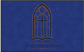 5' x 8' (58" x 95") ColorStar Impressions ST. LUKE METHODIST CHURCH  Indoor Logo Mat