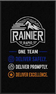 3' x 5' (35" x 59") Waterhog Impressions HD RAINIER  Indoor/Outdoor Logo Mat