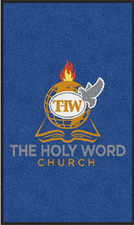 3' x 5' (35" x 59") Digiprint HD THE HOLY WORD  Indoor Logo Mat