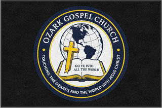 4' x 6' (45" x 69") Digiprint HD OZARK GOSPEL CHURCH  Indoor Logo Mat