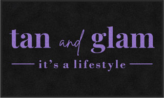 3' x 5' (35" x 58") ColorStar Impressions TAN AND GLAM  Indoor Logo Mat