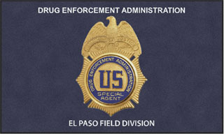 6' x 10' (68" x 119") Digiprint HD DEA BADGE Indoor Logo mat