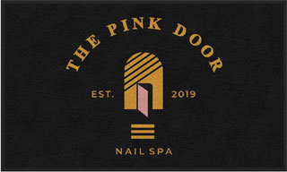 3' x 5' (35" x 59") ColorStar Impressions THE PINK DOOR  Indoor Logo Mat