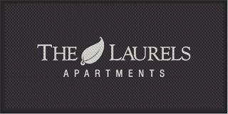 4' x 8' (45" x 95") Superscrape Impressions THE LAURELS Rubber Logo Mat