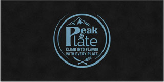 5' x 10' (58" x 119") ColorStar Impressions PEAK & PLATE  Indoor Logo Mat