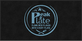 3' x 6' (35" x 68") Colorstar Impressions PEAK & PLATE  Indoor Logo Mat