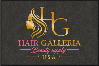 4' x 6' (45" x 69") Digiprint HD HAIR GALLERIA  Indoor Logo Mat