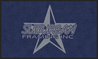 3' x 5' (35" x 59") Digiprint HD SUBURBAN FRAMING  Indoor Logo Mat
