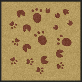 3' x 3' (35" x 35") Digiprint HD RAINBOW TREE FOOTPRINT Indoor Logo Mat