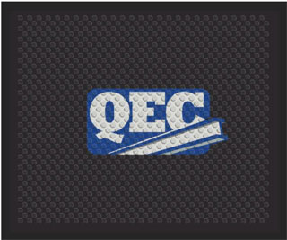 2'6" x 3' (30" x 35") Superscrape Impressions QEC Rubber Logo Mat