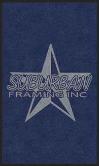 3' x 5' (35" x 59") Digiprint HD SUBURBAN FRAMING  Indoor Logo Mat
