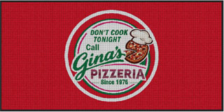4' x 8' (45" x 95") Waterhog Impressions HD  GINA'S  Indoor/ Outdoor Logo Mat