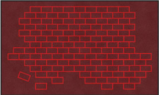 6' x 10' (68" x 119") Digiprint HD TOUGH BRICK  Indoor Logo mat