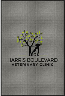 4' x 6' (45" x 69") Waterhog Impressions HD HARRIS BOULEVARD Indoor /Outdoor Logo Mat