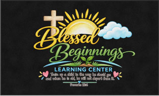 6' x 10' (68" x 119") Digiprint HD BLESSED BEGINNINGS Indoor Logo mat