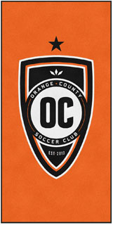 6' x 12' (68" x 142") Digiprint HD ORANGE COUNTY SOCCER  Indoor Logo Mat