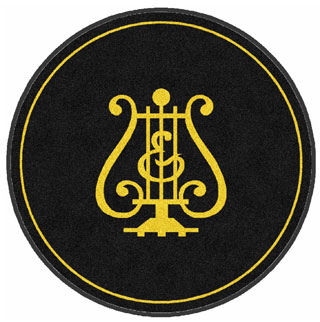 4' Round (45" inches) Digiprint HD Custom Shape STEINWAY & SONS  Indoor Logo Mat
