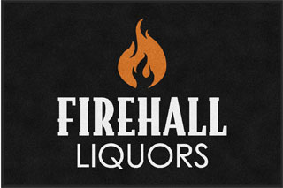 4' x 6' (45" x 69") ColorStar Impressions FIREHALL LIQUORS Indoor Logo Mat