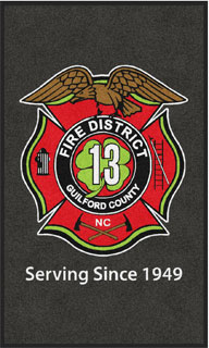 3' x 5' (35" x 59") Digiprint HD FIRE DISTRICT 13  Indoor Logo Mat