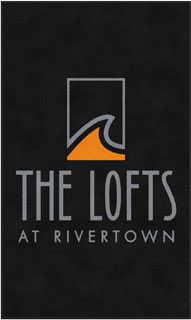 6' x 10' (68" x 119") Digiprint HD THE LOFTS AT RIVERTOWN  Indoor Logo mat