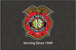 4' x 6' (45" x 69") Digiprint HD FIRE DISTRICT 13  Indoor Logo Mat