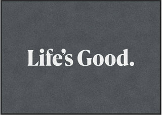 5' x 7' ( 58" x 83") ColorStar Impressions LIFE'S GOOD  Indoor Logo Mat