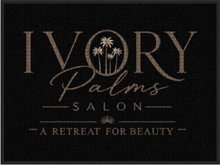 3' x 4' (35" x 45") Waterhog Impressions HD IVORY PALMS  Indoor-Outdoor Logo Mat