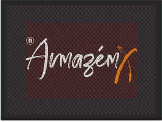 3' x 4' (34" x 45") Superscrape Impressions ARMAZEM X Rubber Logo Mat