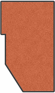 6' x 10' (69" x 119") Digiprint HD Custom Shape COMMON NOOK  Indoor Solid Color -D4