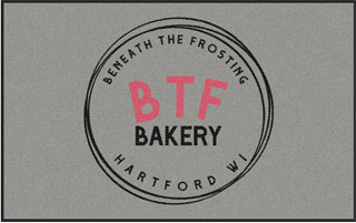 5' x 8' (58" x 95") Berber Impressions HD BTF BAKERY  Indoor/Outdoor Logo mat