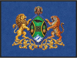 3' x 4' ( 35" x 47") Digiprint HD JAMAICA COAT OF ARMS Indoor Logo Mat