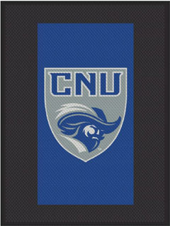6' x 8' (70" x 95") Superscrape Impressions CNU SOCCER Rubber Logo Mat